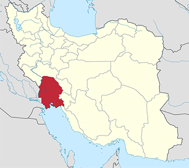 Khuzestan location in Iran's map