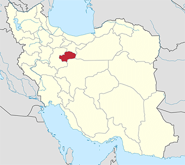 Qom location in Iran's map