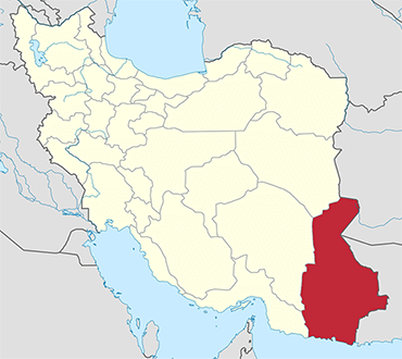 Sistan and Baluchestan location in Iran's map